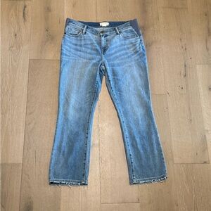 HATCH The Crop Maternity Jean - Light Wash